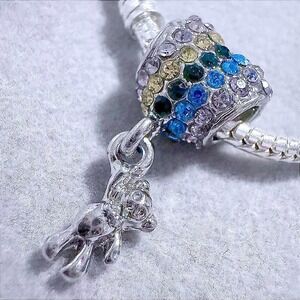 Teddy Bear Hanging‎ from Balloon Charm fits PANDORA